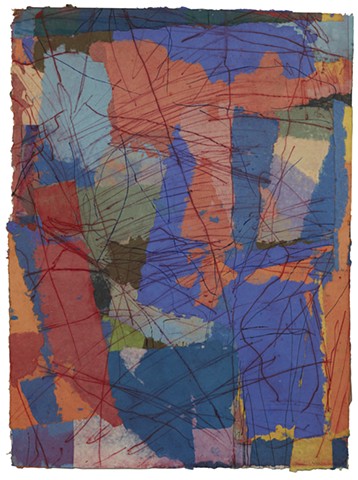 untitled #275, intaglio and chine collé on handmade paper, 39 X 29"