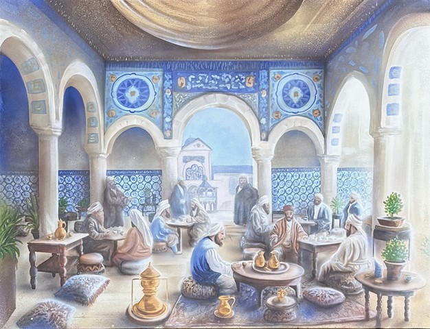 Egyptian Cafe Commission Paintings