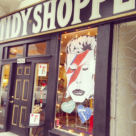 Window hanging décor for The Tidy Shoppe