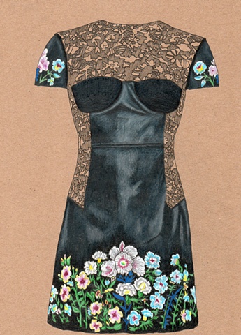 Dress #29
Leather & Lace Flower Dress