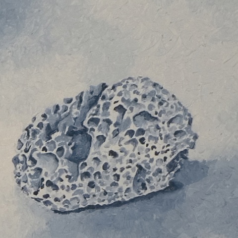 Joanne Aono lake michigan coral fossil painting