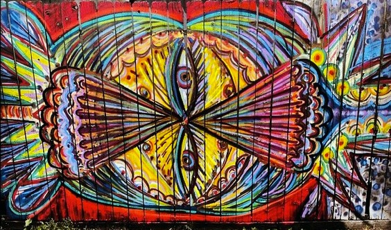 Created in Houston Texas at Cecil's Pub. In preperation for the mural Aura rising at the Station Museum of Contemporary Art. Street Art by Angel Quesada.