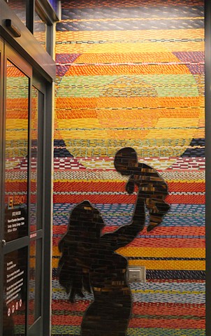Legacy community Health Clinic mural mosaic by artist Angel Quesada. Managed by Weingarten Art Group.
