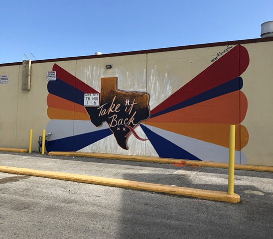 MUROS and ASTROS BASEBALL use art to reach fans. North Houston murals are few and far between, Angel Quesada painted this mural near a dense population.