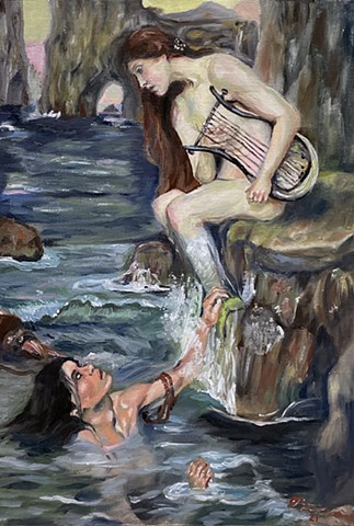 The Siren (After John William Waterhouse)