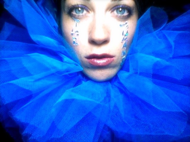 me, blue
