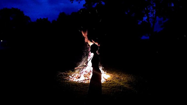 Fire moon woman