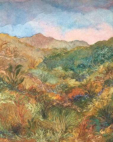 Teaming mixed media plants and hills in the Wild Nature