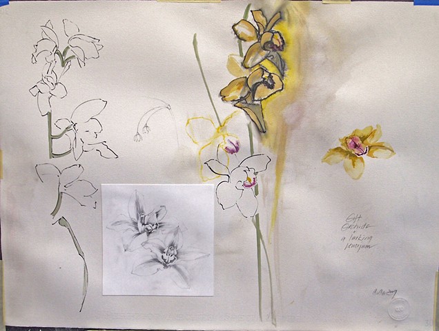 Orchid and Lurking Leucojum