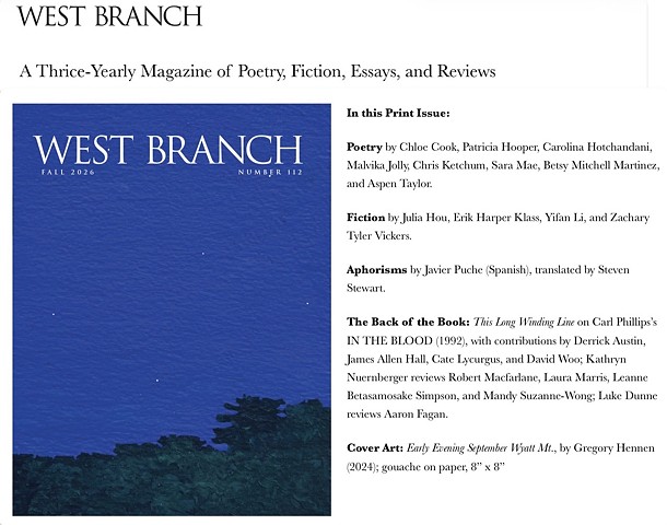 West Branch, professional library journal published at Bucknell University, Fall 2026
