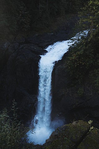 A waterfall on Vancouver Island called Elk Falls