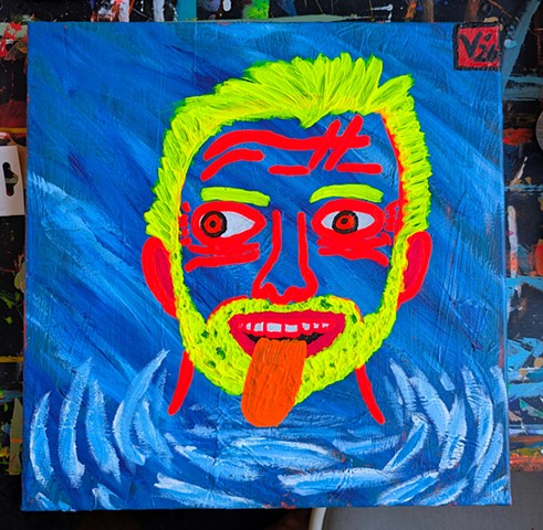 REMEMBER WHEN THIS WAS YOUR DREAM? Self portrait of of artist Charlie Visconage