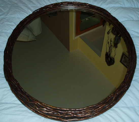 Scalise powder room mirror