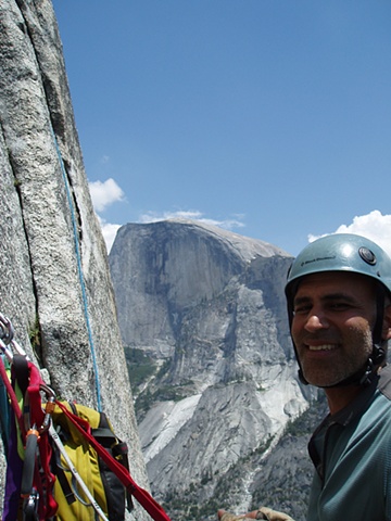 Ahad Sabet on Waqshington Column with Half Dome in the Background