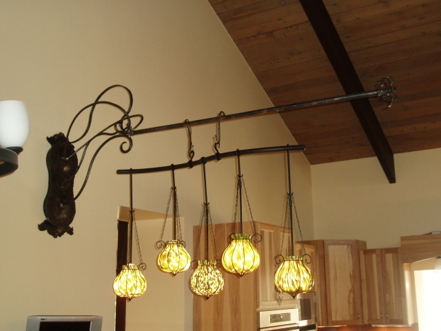 Ornamental lighting valance for floating chandalier