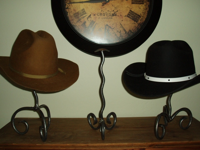 custom wrought iron hat stands