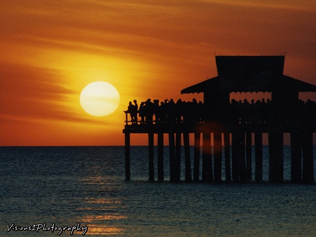 Sunset at Naples Florida Pier
