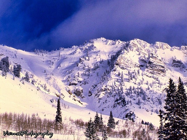Utah Wasatch Mountains in Winter Snowbird, UT.