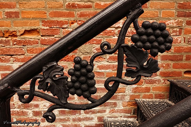 Wrought Iron Staircase with Grapes (5)