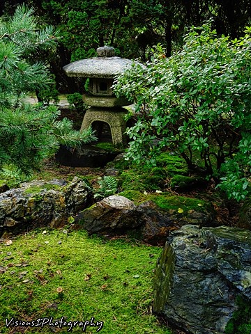 Japanese Garden and Lantern Chicago Botanic Garden Glencoe, Il. 