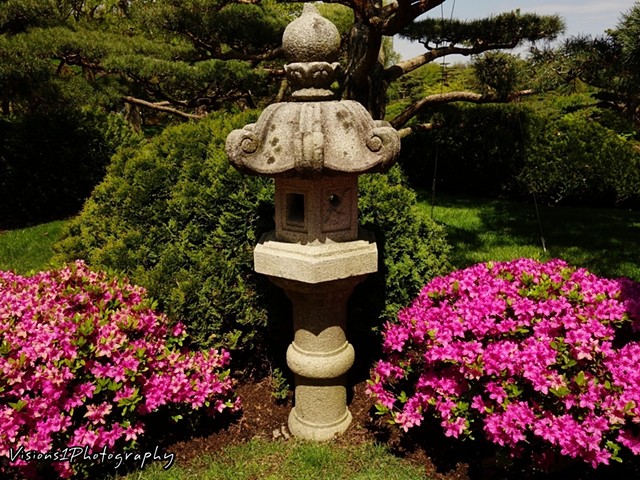 Azalea and Lantern Japanese Garden Botanic Garden Glencoe, IL