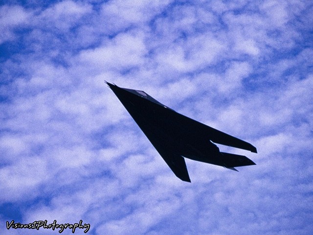 F117A Stealth Fighter In Flight Glenview Naval Air Base Glenview Il.