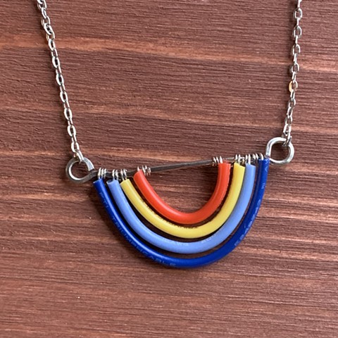 Rainbow Electrical Wire Necklace 