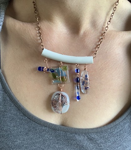 "Upcycled Gems Necklace"