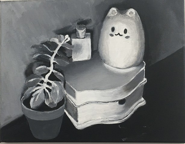 Still Life with Cat Lamp