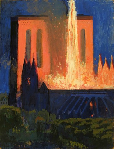Notre Dame on Fire