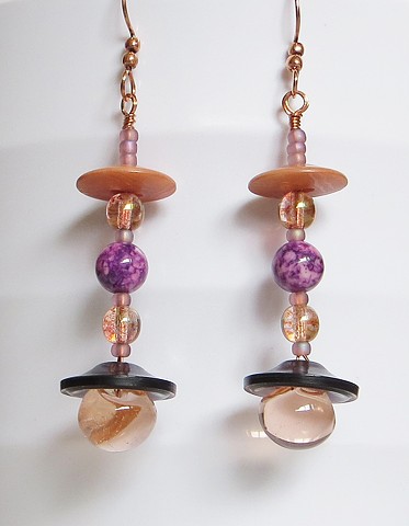 Purple Pagoda Earrings