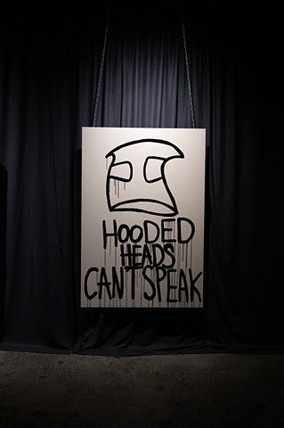 Hooded heads can't speak