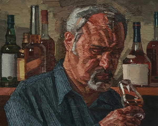 Self-Portrait Approaching a Whiskey