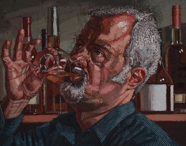 Self-Portrait Tasting a Whiskey