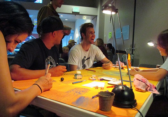 Performance view of Pen-do-Chronology #9, Santa Cruz Museum of Art & History