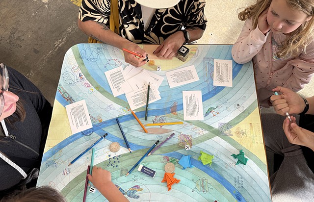 Installation view of Drawing Game #1 at 1890 Bryant Street Studios, San Francisco, CA