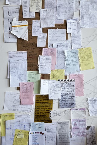 Installation view of Lists #1, Elastic Wall Projects, San Francisco, CA