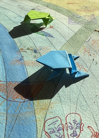 Installation view of Drawing Game #1 at 1890 Bryant Street Studios, San Francisco, CA