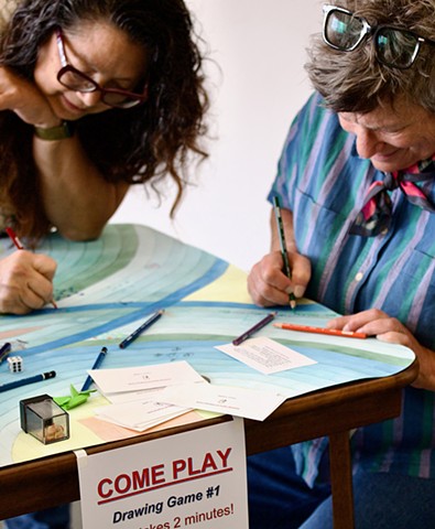 Installation view of Drawing Game #1 at 1890 Bryant Street Studios, San Francisco, CA