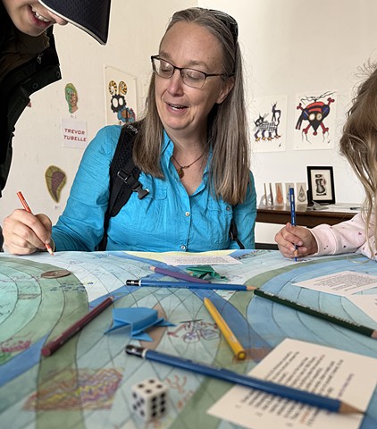 Installation view of Drawing Game #1 at 1890 Bryant Street Studios, San Francisco, CA