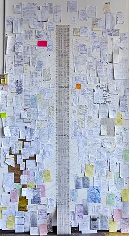 Installation view of Lists #1, Elastic Wall Projects, San Francisco, CA