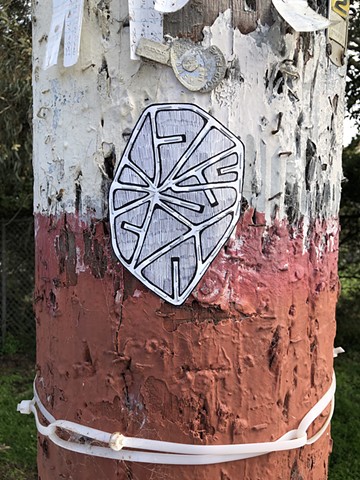 Quarantine Walk Drawing #40, Ink on paper