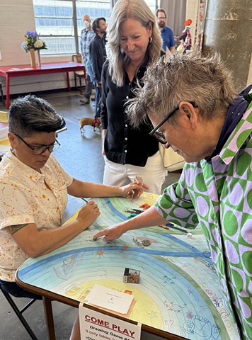 Installation view of Drawing Game #1 at 1890 Bryant Street Studios, San Francisco, CA