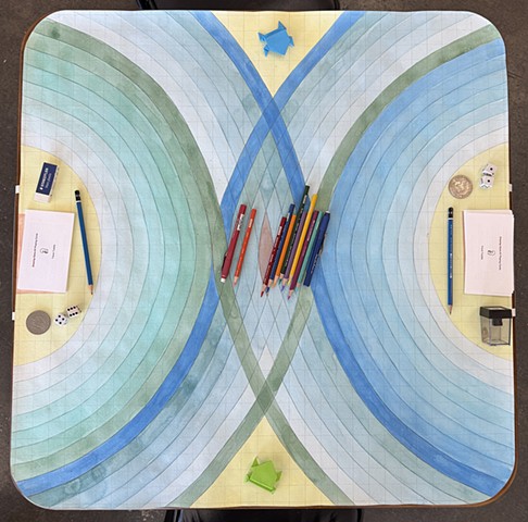 Installation view of Drawing Game #1 at 1890 Bryant Street Studios, San Francisco, CA