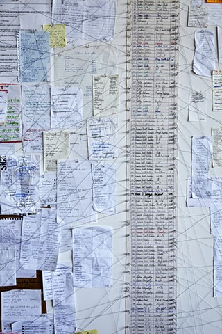 Installation view of Lists #1, Elastic Wall Projects, San Francisco, CA