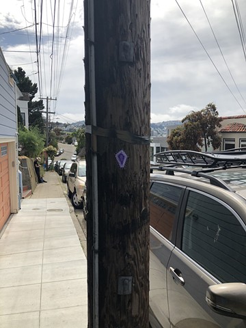 Quarantine Walk Drawing #35, Ink on paper