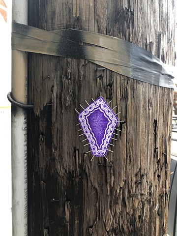 Quarantine Walk Drawing #35, Ink on paper