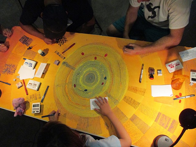 Performance view of Pen-do-Chronology #9, Santa Cruz Museum of Art & History