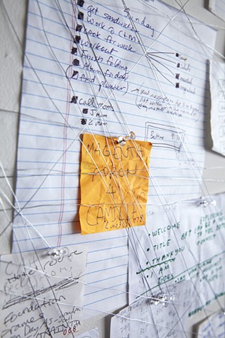 Installation view of Lists #1, Elastic Wall Projects, San Francisco, CA