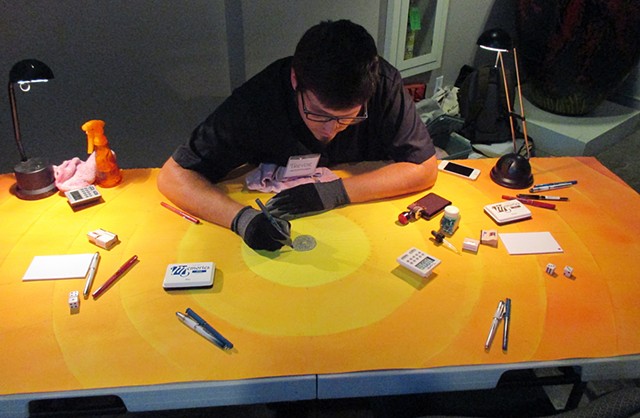 Performance view of Pen-do-Chronology #9, Santa Cruz Museum of Art & History